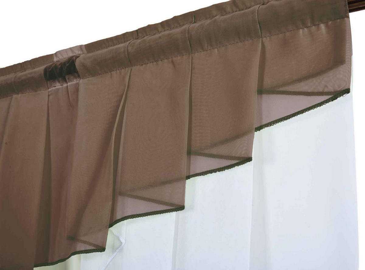 SCHEIBENGARDINE MEIßEN 100x100 cm Taupe - Taupe, Textil (100/100cm) - Gardinenbox