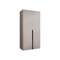 DREHTÜRENSCHRANK Mila I 100 - Kaschmir/Schwarz, Holzwerkstoff/Kunststoff (100/202/52cm) - MIRJAN24