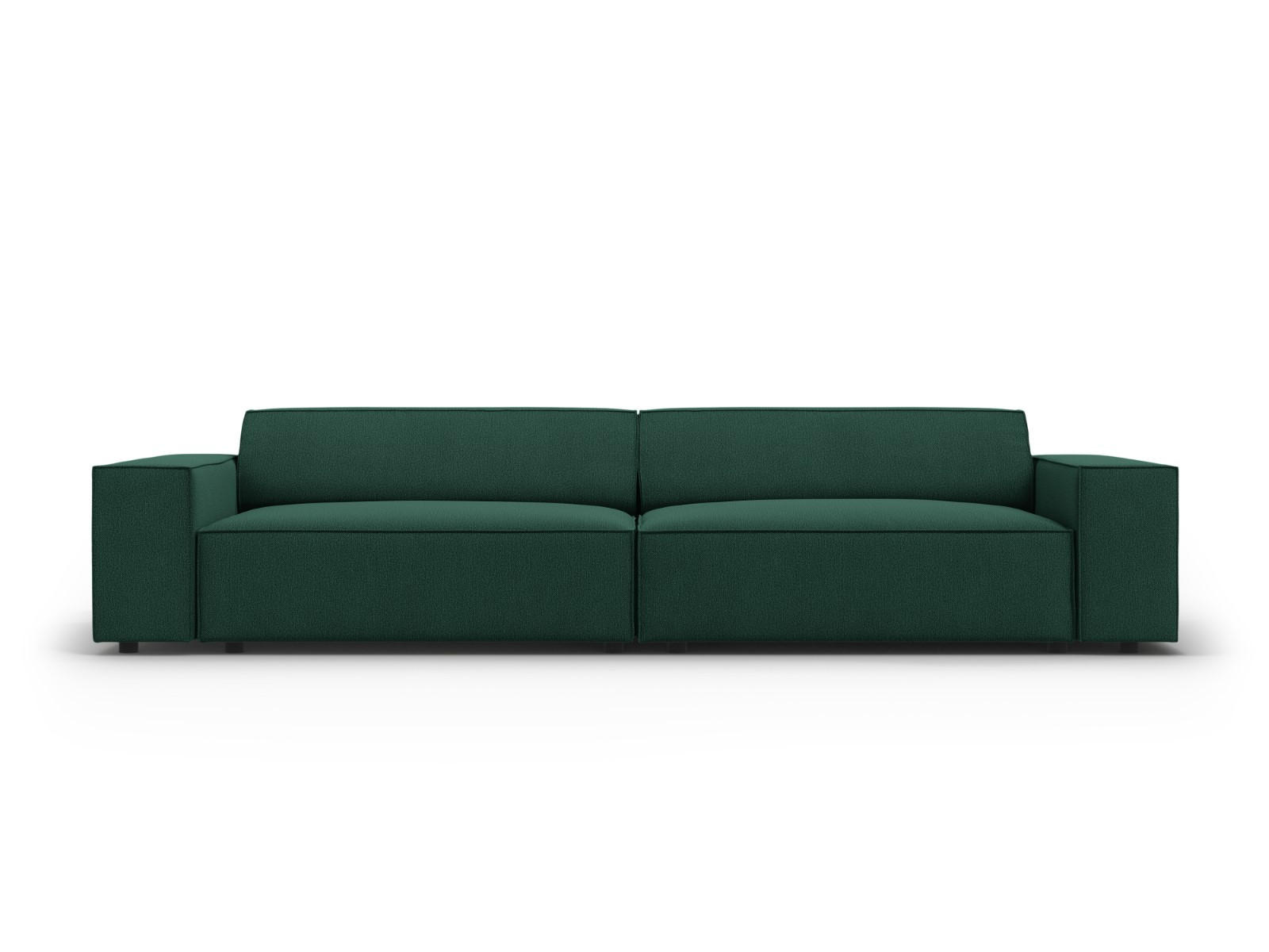SOFA Jodie aus strukturiertem Stoff grün 3 Sitzplätze - Grün, Textil (102/70/204cm) - Micadoni