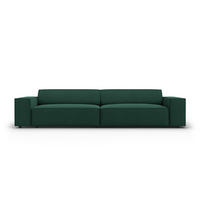 SOFA Jodie aus strukturiertem Stoff grün 3 Sitzplätze - Grün, Textil (102/70/204cm) - Micadoni