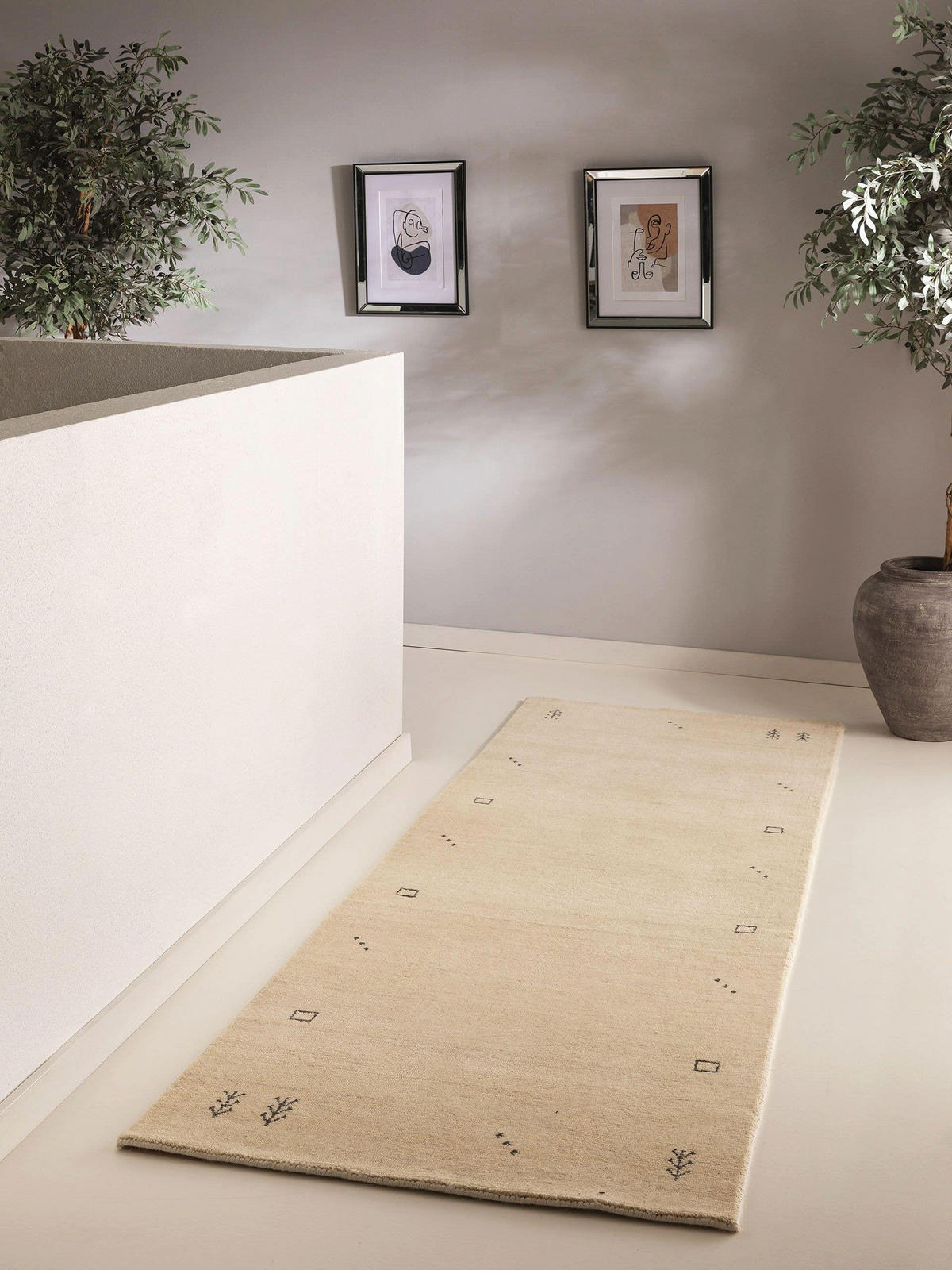 WOLLTEPPICH-LÄUFER Jamal Cream 80x250 cm - Creme, Textil (80/250cm) - benuta Nest