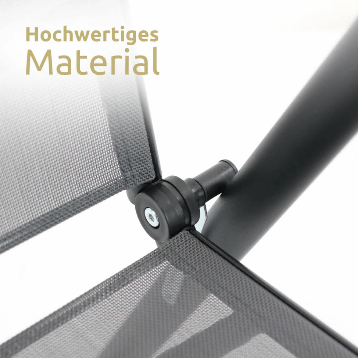 GARTENSTUHL Hochlehner Verstellbar 4er Set VOGT Anthrazit - Anthrazit, Metall (108/106/65cm) - DELUKE