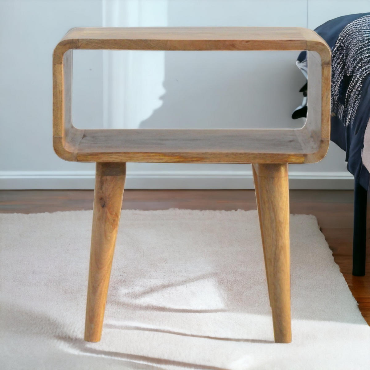 NACHTTISCH mit freiem Fach - Messingfarben/Braun, Holz/Metall (45/50/35cm) - Artisan Furniture