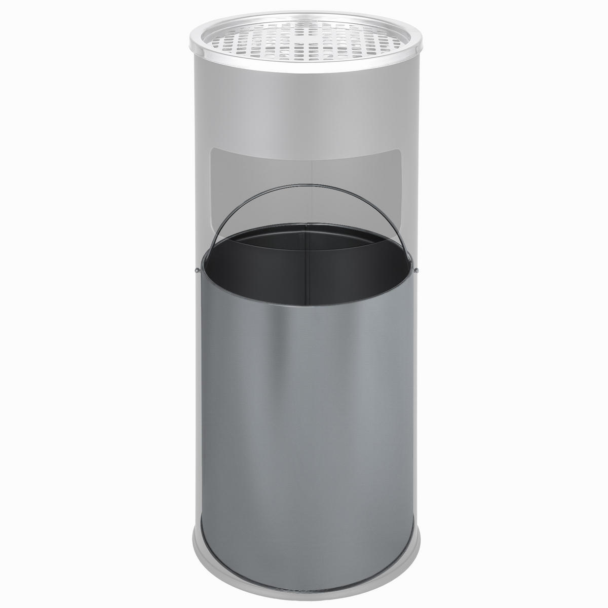 STANDASCHENBECHER ,25 x 61 cm,schwarz - Schwarz, Metall (25cm) - tectake
