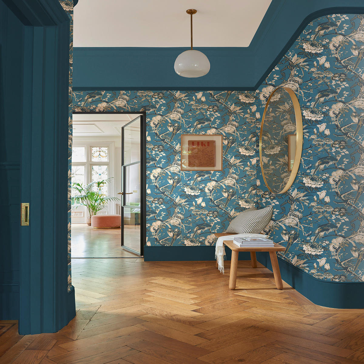 VLIESTAPETE Perrow Blau - Blau, Papier/Kunststoff (52/1000cm) - Graham & Brown