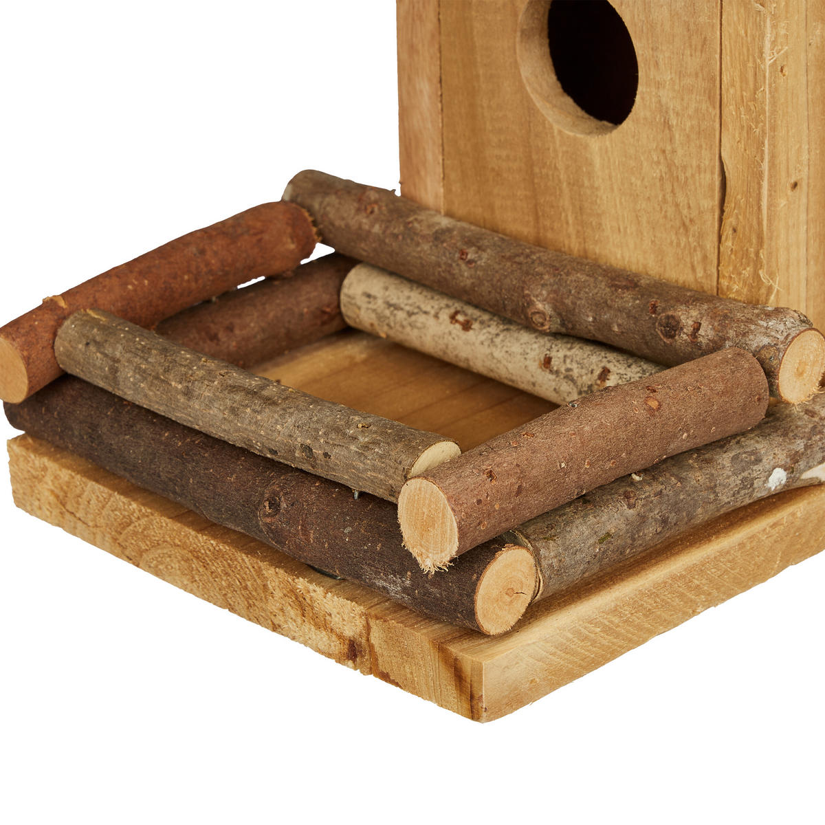 DEKO-VOGELHAUS - Braun, Holz (21/21/12.5cm) - Relaxdays