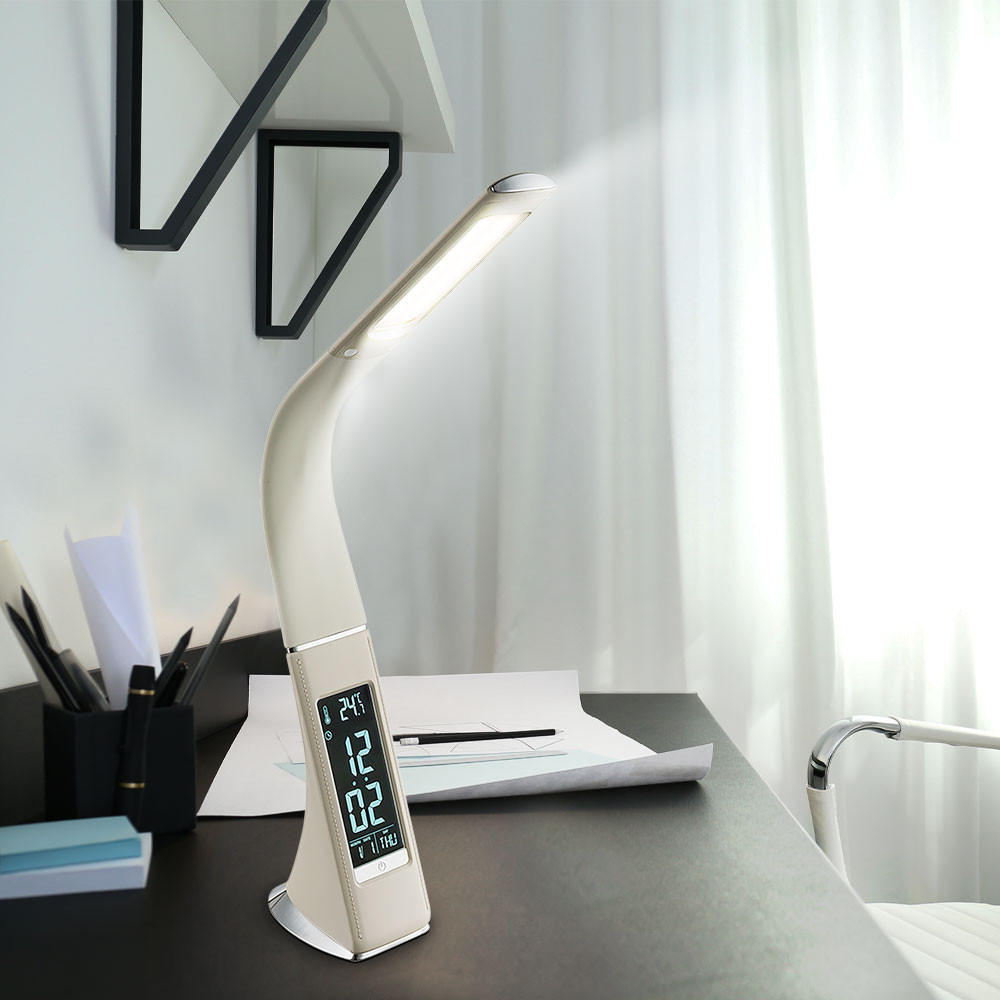 LED TISCHLEUCHTE Sophie Silber Beige - Silberfarben, Metall (25/7/50cm)