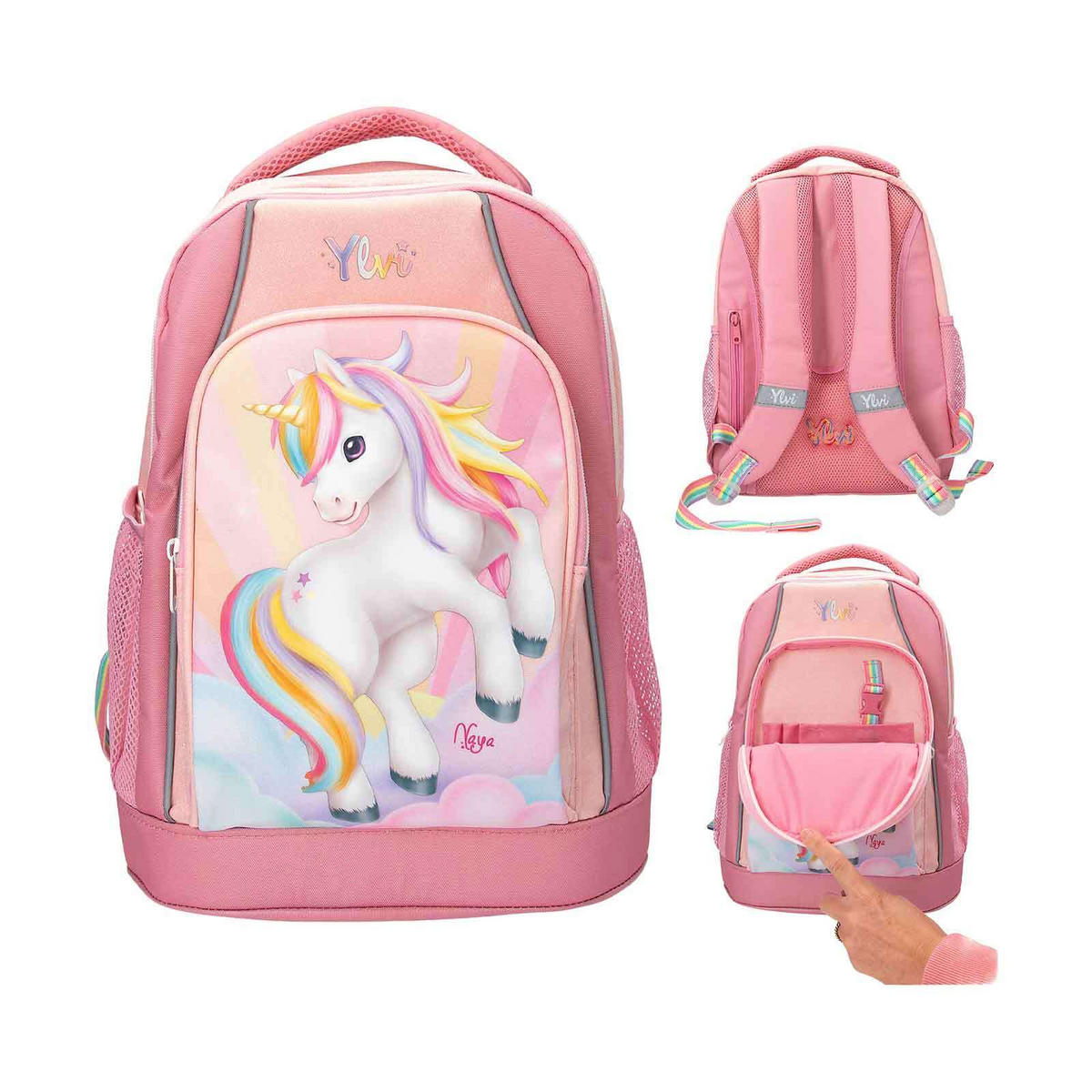 SCHULRUCKSACK SUGAR POP Ylvi rosa 19 x 30 x 40 cm - Rosa, Textil (30/19cm) - Depesche Germany