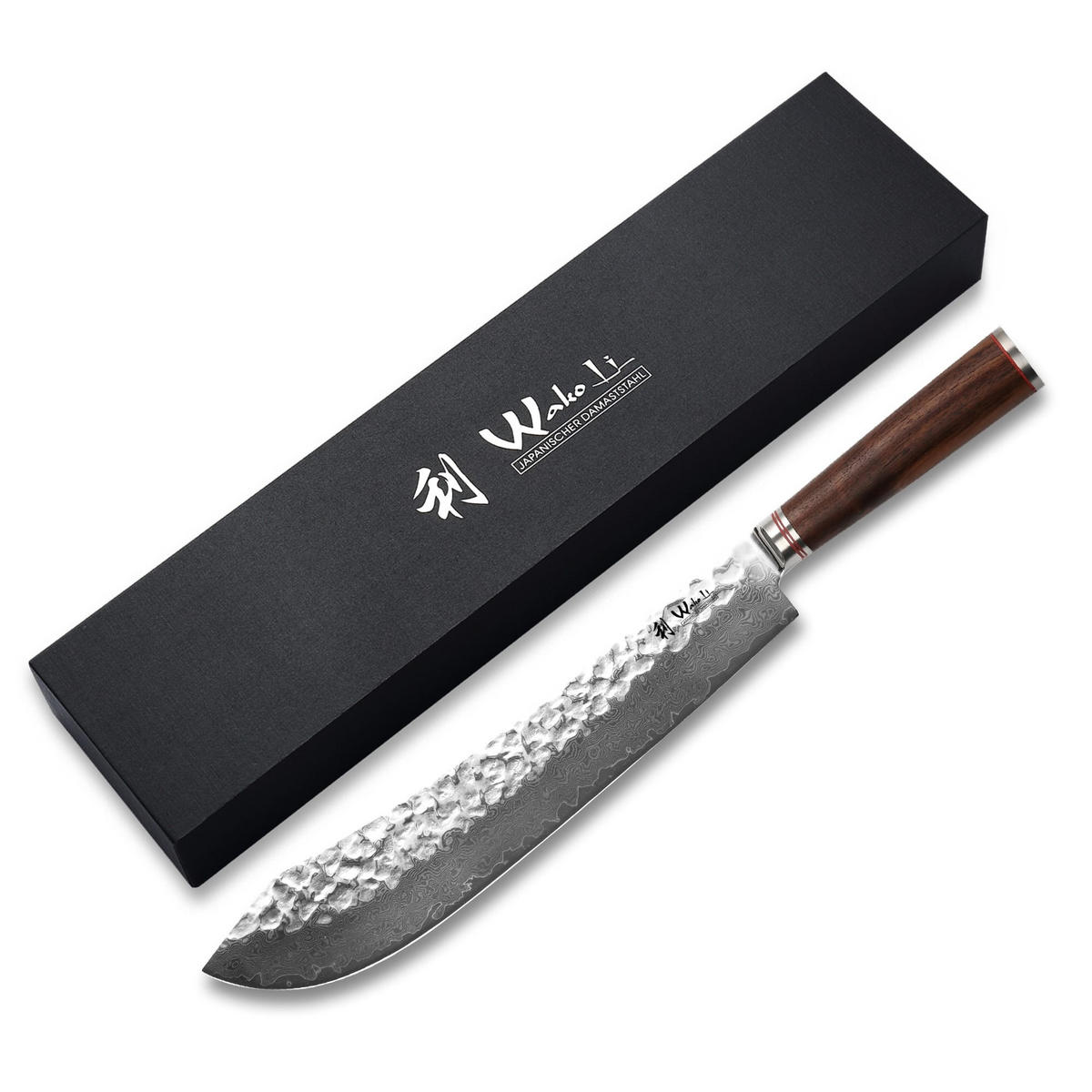 BLOCKMESSER 35 cm - Nussbaumfarben, Holz/Metall (49cm) - Wakoli