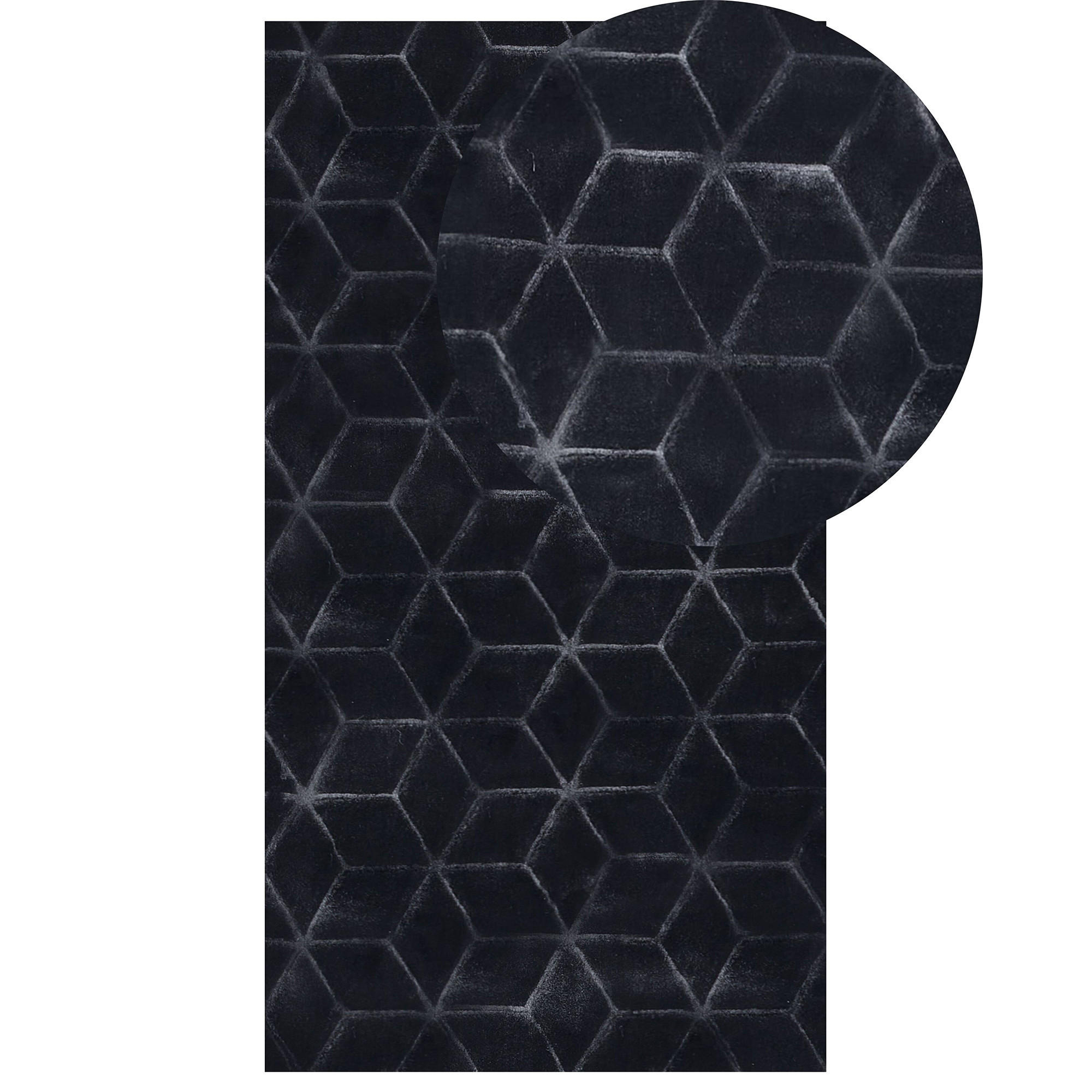 SHAGGY-KUNSTFELLTEPPICH Thatta 150/80 cm - Schwarz, Kunststoff (80/150cm) - Beliani