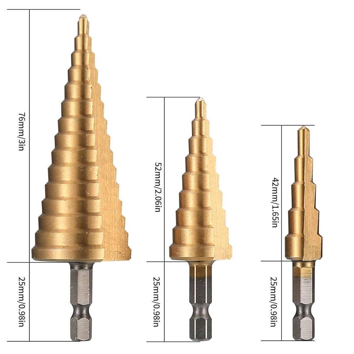 BIT-SATZ，SECHSKANT-STUFENBOHRER - Gelb, Metall (3.2/3.2/10cm) - LIBRATON