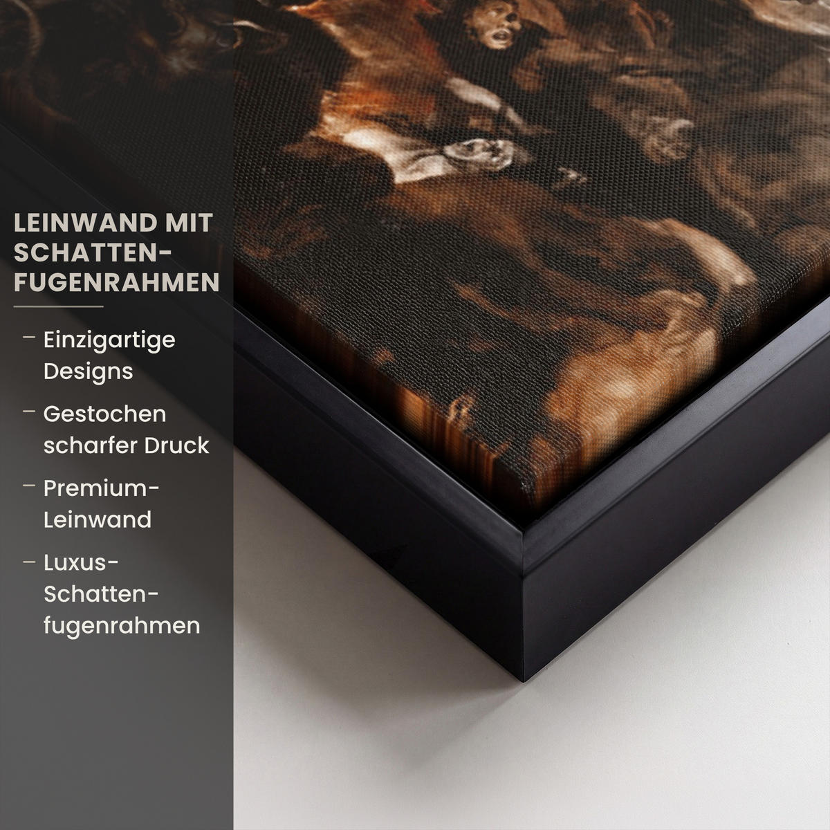 LEINWAND Bilder mit Rahmen - Gold - Lippen - Kunst - Gold - Luxus - Abstrakt - 100x70 - Kupferfarben, Textil (100/70cm) - MuchoWow