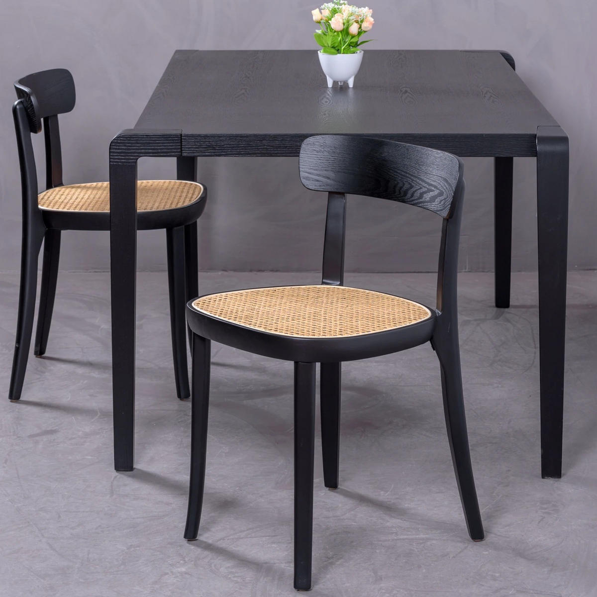 STUHL Holz Schwarz - Schwarz, Holz (44/75/45cm) - Nest Dream