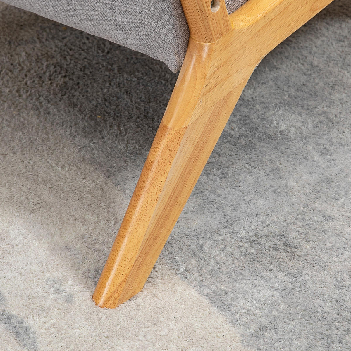 LOUNGESESSEL mit Armlehnen, S-Feder Polyester Samt-Look 61/78/76 cm Grau - Grau, Textil (61/76/78cm) - Redom