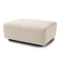 POLSTERHOCKER - Webstoff - Beige/Schwarz, Kunststoff/Textil (100/43/80cm) - home24