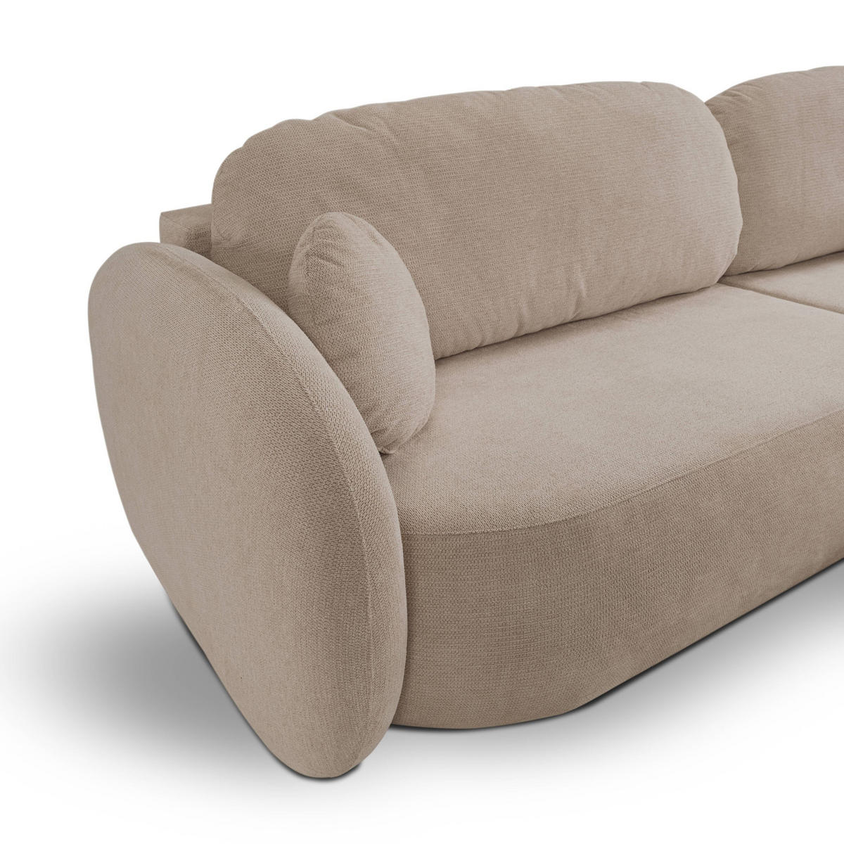 ECKSOFA Olena - Hellbraun (Aragon 14) - Hellbraun, Holzwerkstoff (248/174cm)