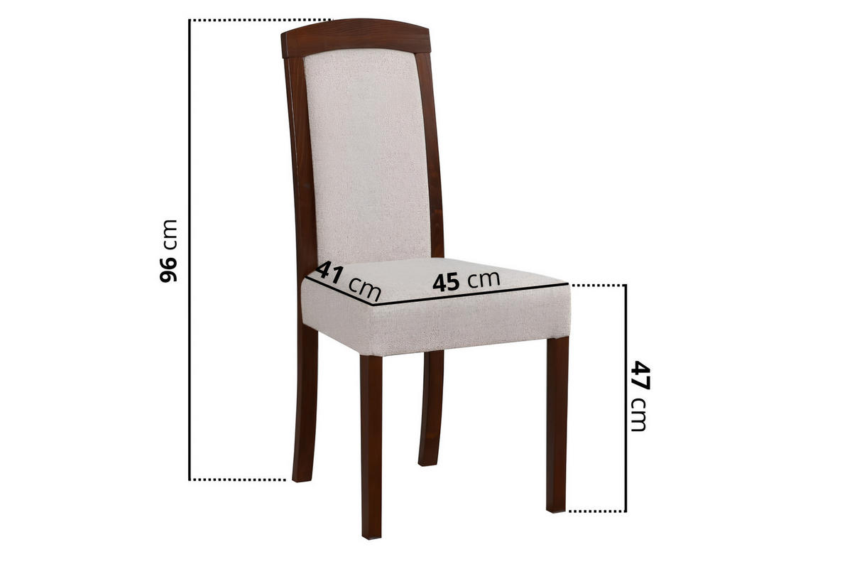 STUHL 2er Roma 7, grandson - Beige, Holz (45/96/41cm) - Leaf Design