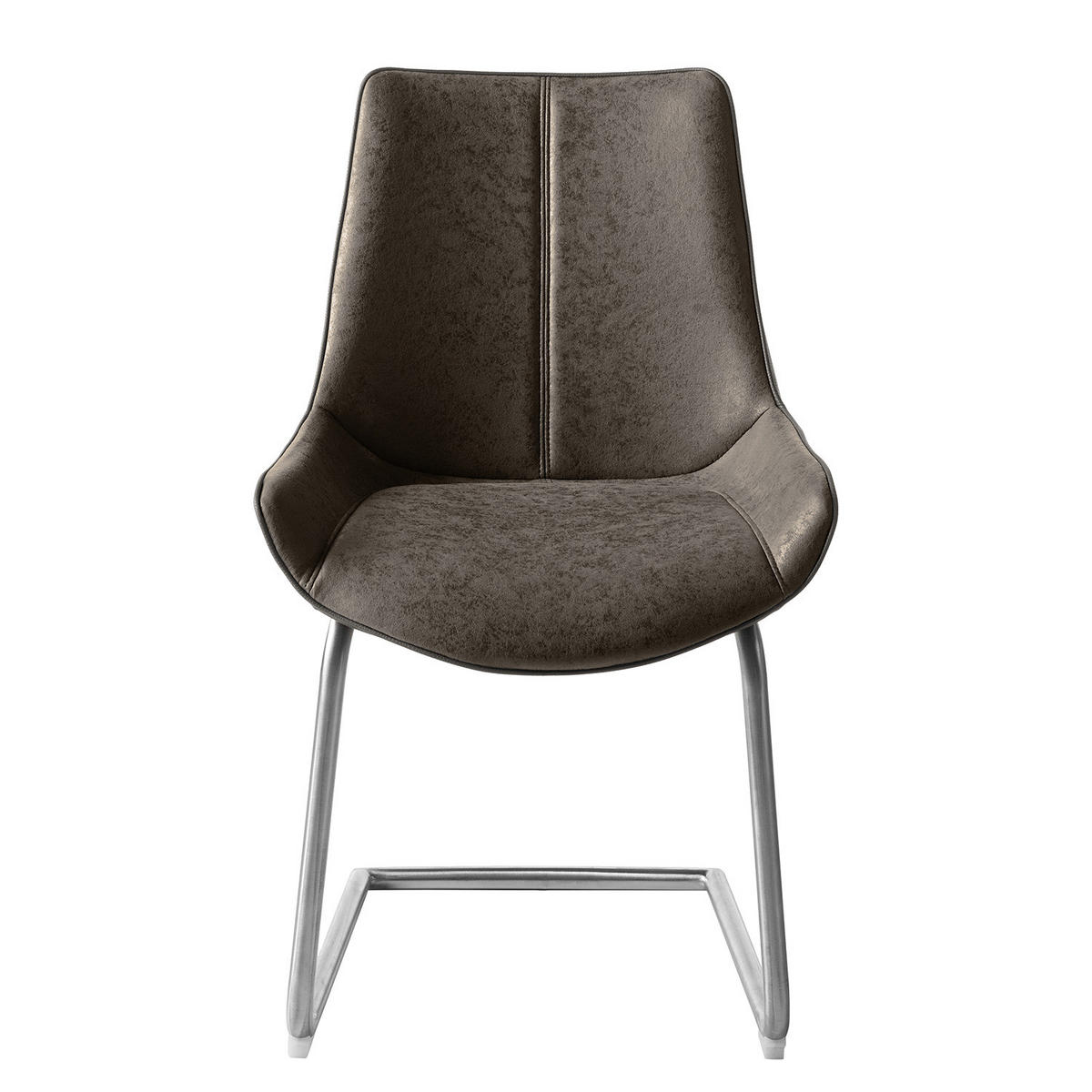 FREISCHWINGER - 2er-Set - Kunstleder - Grau, Kunststoff/Textil (54/89/60cm) - home24