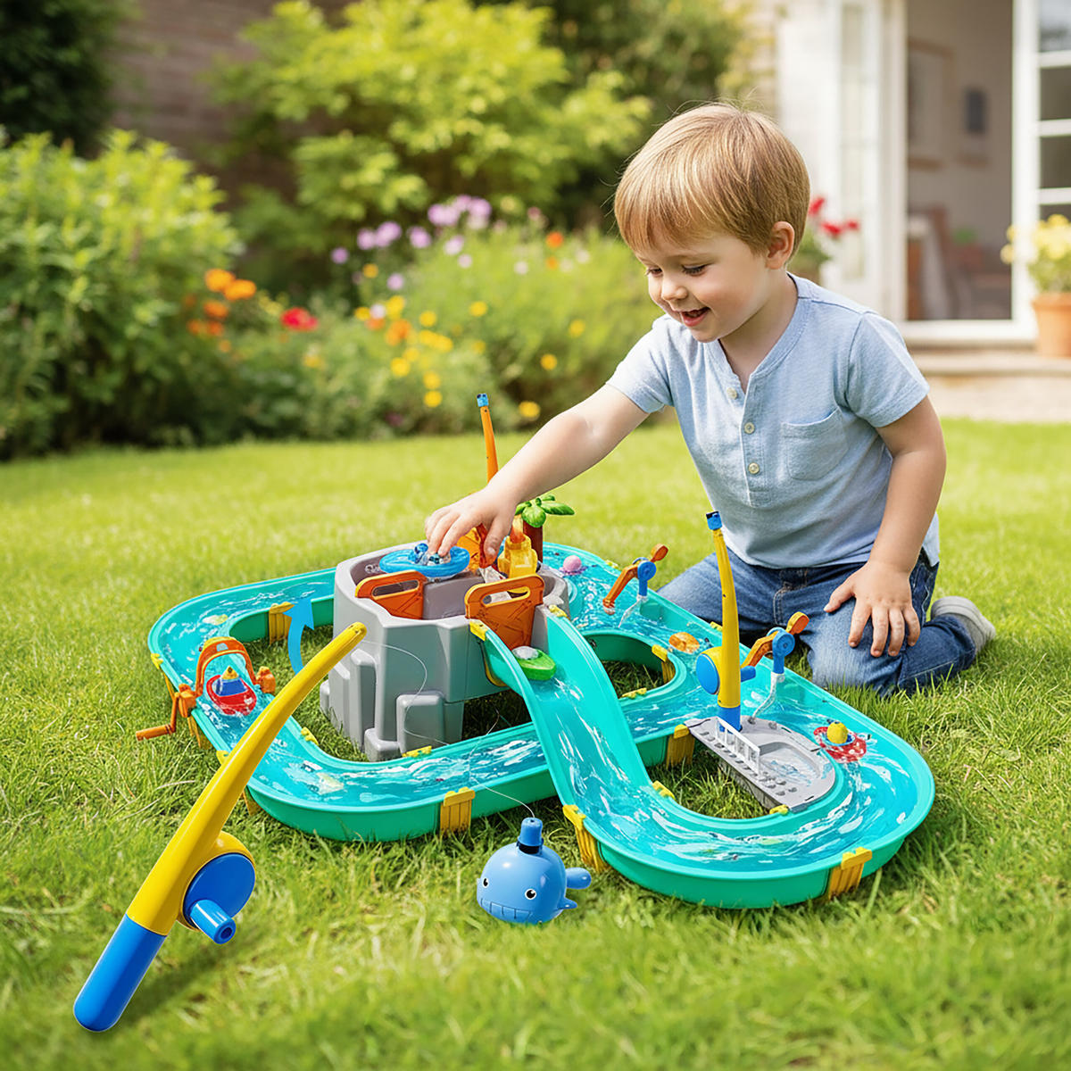 VODNÍDRÁHA - různobarevná, plast (71/101cm) - Relaxdays