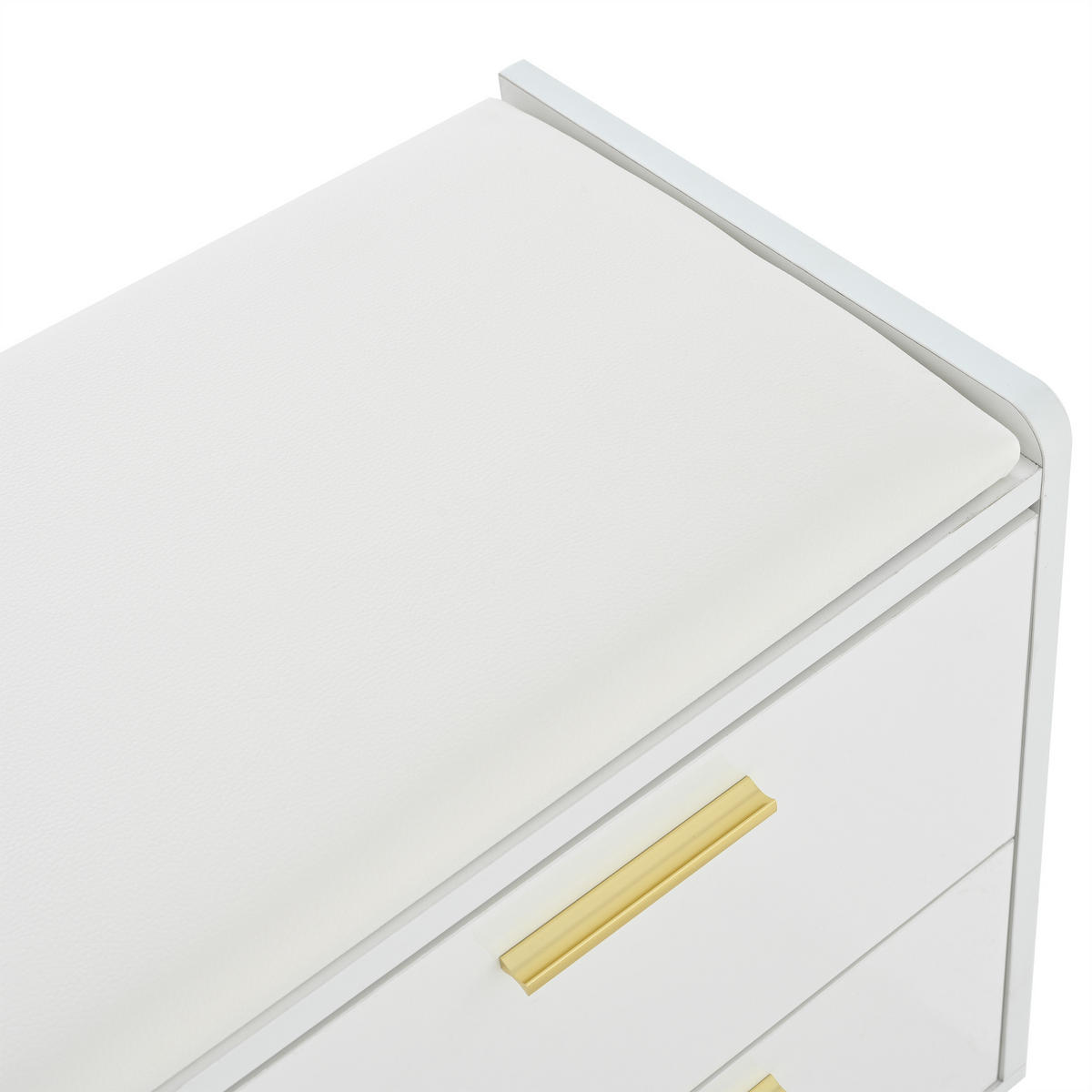 SCHUHSCHRANK in weiß Schuhkommode mit 2 Schubladen 1 Schrank für Wohnzimmer, Flur, Büro, B128/T30/H68cm - Weiß, Holzwerkstoff (128/68/30cm) - STILVORA
