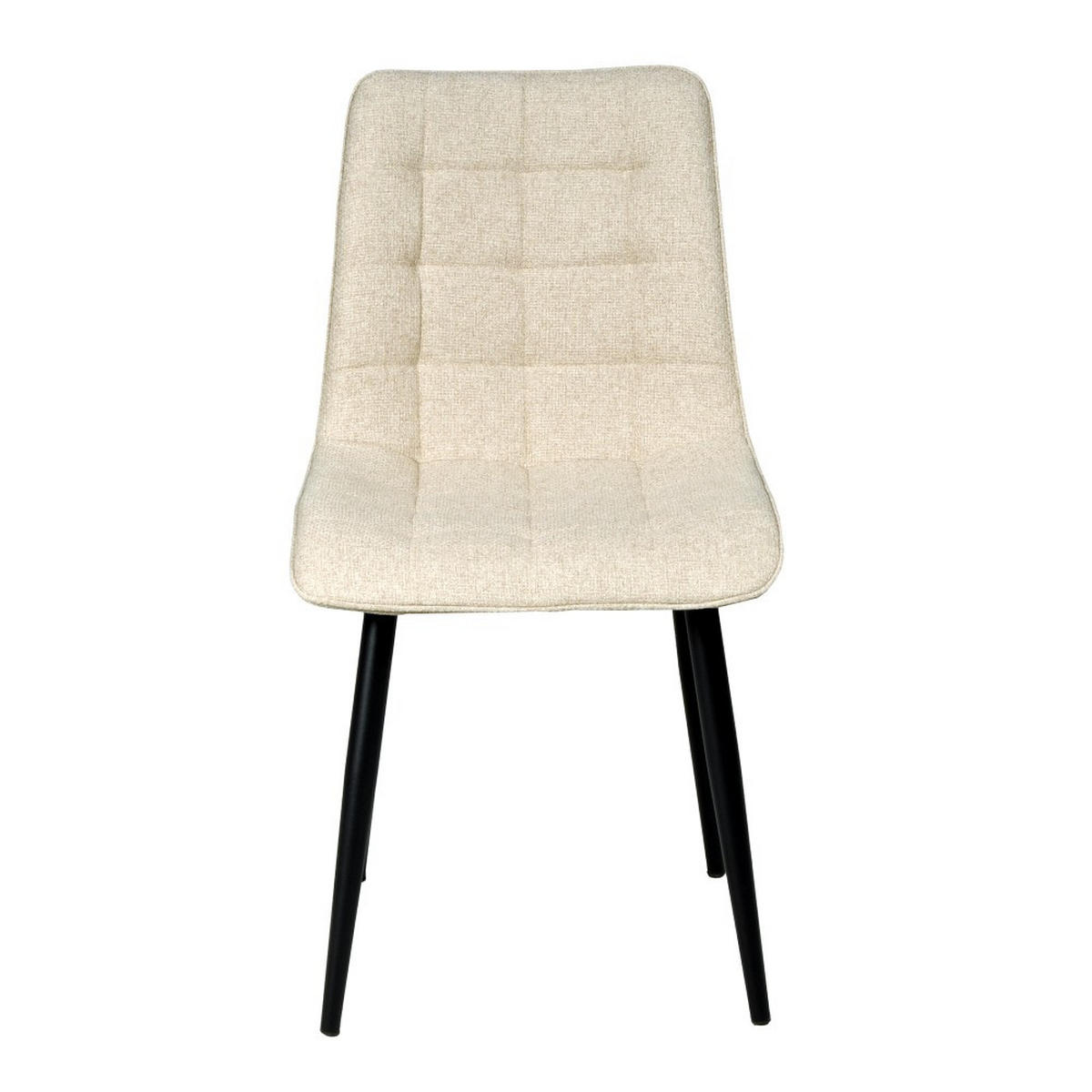 ESSZIMMERSTUHL 4er Set/ MUSE, Beige - Beige/Schwarz, Metall (45/84/60cm) - Weber Industries