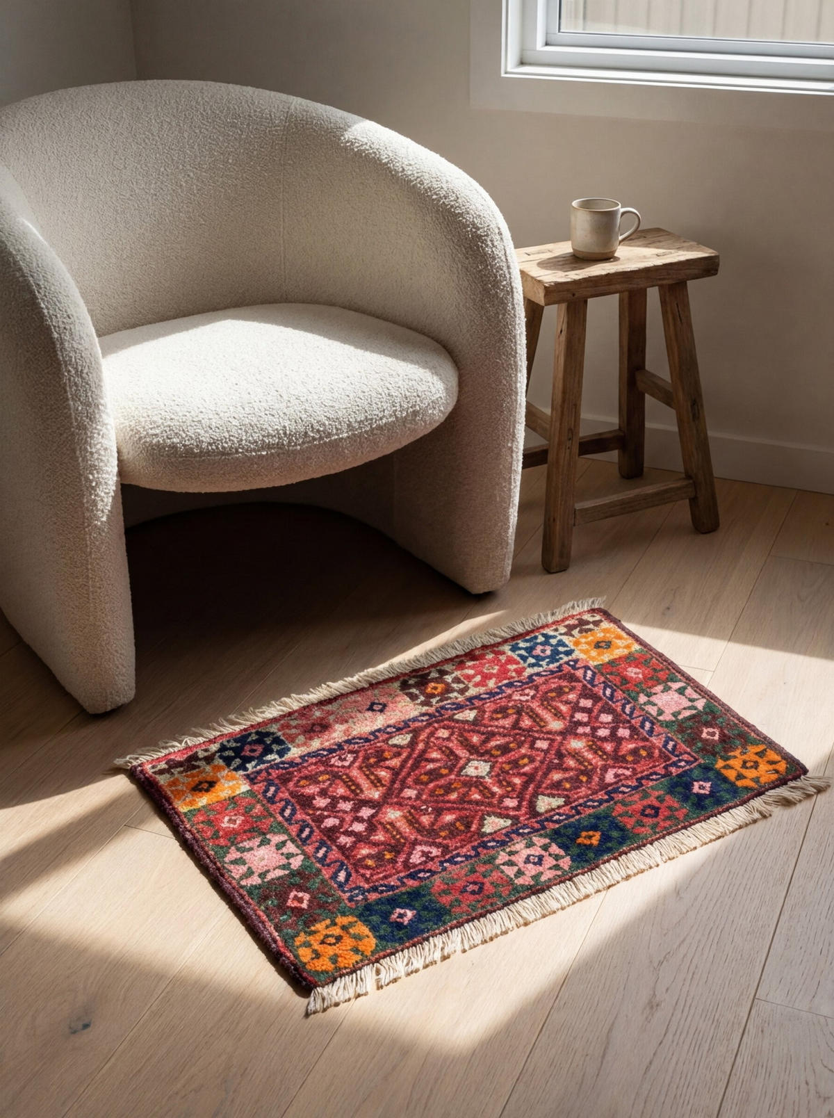 TEPPICH Gashgai Mehrfarbig 32/51 cm Schurwolle - Multicolor, Textil (51/32cm) - Looma