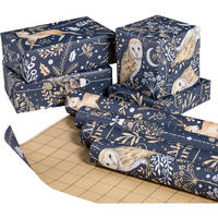 GESCHENKPAPIER 4 Rollen Set Kraftpapier Weihnachtsmotive 43,2 cm x 3 m - Multicolor, Papier (4/44/15cm)