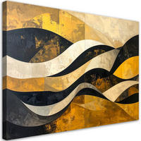 LEINWANDBILD 3D und geometrisch 120x80cm - Goldfarben, Textil (120/80cm) - Feeby