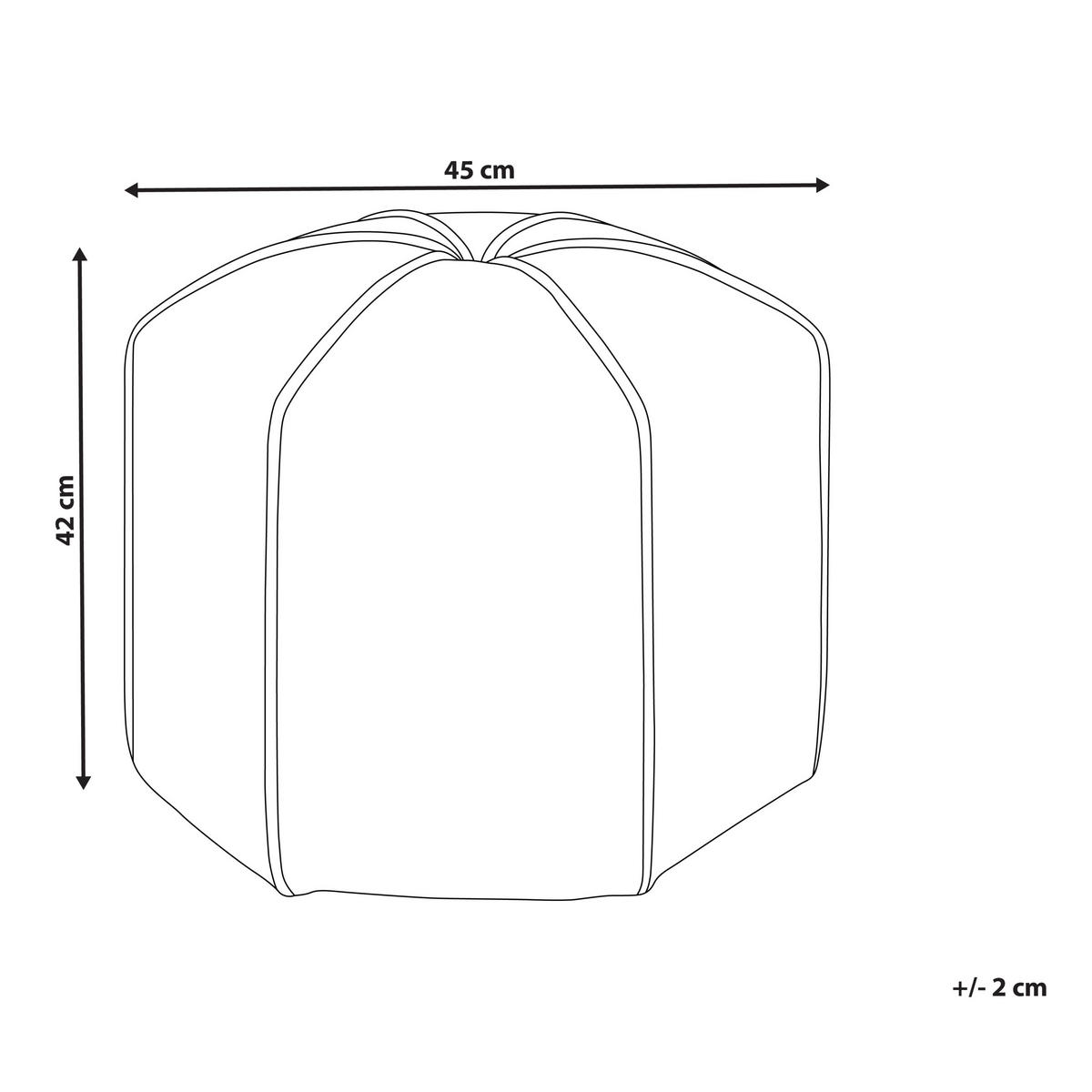 POUF Hellbeige Wishek - Beige, Textil (45/42/45cm) - Beliani