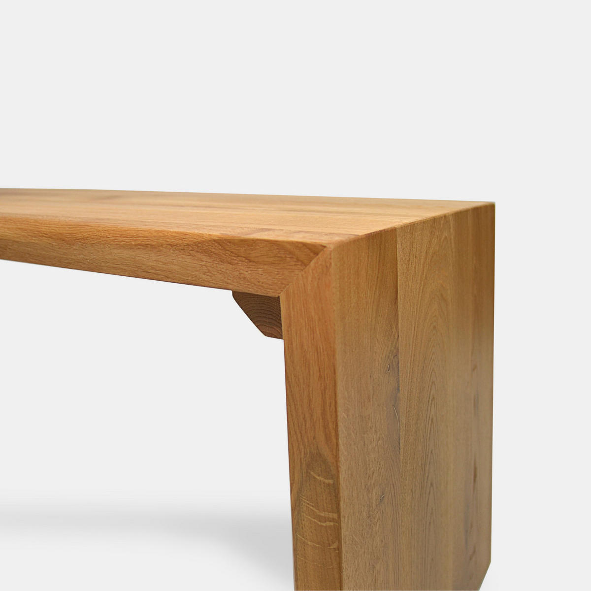 SITZBANK aus Eichenholz und Stahl fürs Wohnzimmer HUGON I - Eichefarben, Holz (110/45/35cm) - Rawood Furniture