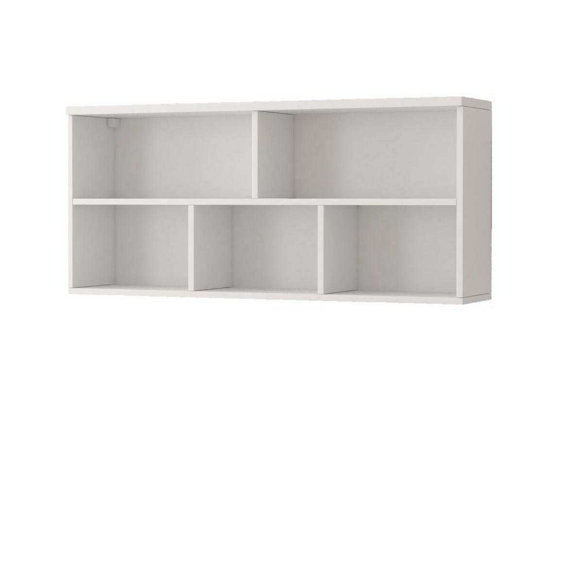 JUGENDZIMMER-SET TOBBY 01 3-teilig weiß/weiß Kleiderschrank, Schreibtisch, Wandregal - Alufarben/Weiß, Glas/Holzwerkstoff (120/200/61cm) - imoebel24