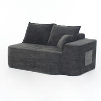 2-SITZER SOFA in Chenille Montagefrei - Dunkelgrau, Textil (150/65/95cm) - Urban Meuble