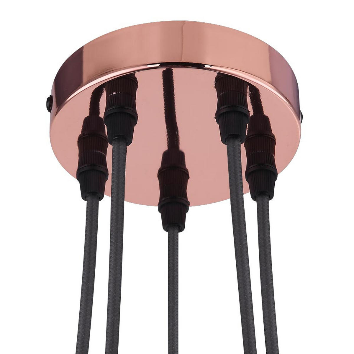 HÄNGELEUCHTE Kupfer Textil Schwarz - Kupferfarben, Metall (11.7/11.7/200cm) - Globo Lighting