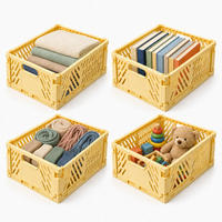 SKLÁDACÍBOX Žlutá sada-4 plast - žlutá, plast (29/12/21cm) - Relaxdays