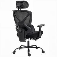 DREHSTUHL DE-05252 Netzstoff, Lendenstütze & verstellbare Kopfstütze - Schwarz, Kunststoff (73/128/75cm) - ComfortXL
