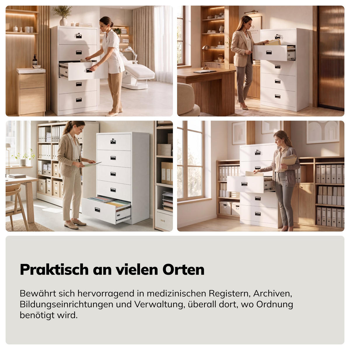 AKTENSCHRANK aus Metall SARA XL V5 162x90x60 cm - Weiß, Metall (90/162/60cm) - Jan Nowak
