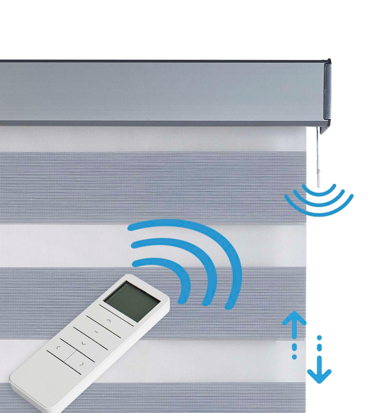 DOPPELROLLO Motorisiertes Silber 160x250 cm - Silberfarben, Kunststoff (160/250cm) - STORESDECO
