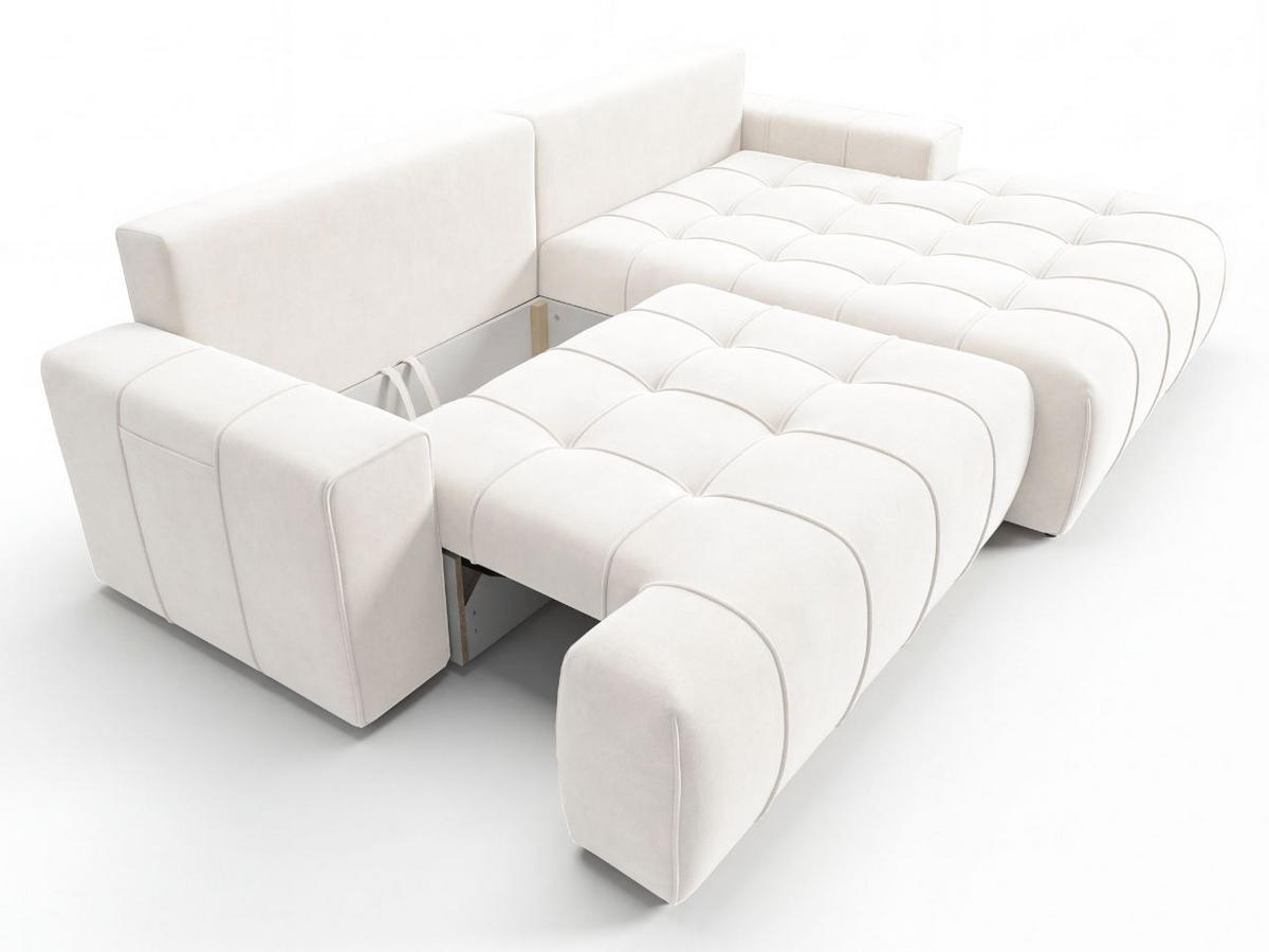 ECKSOFA Tulio Creme Rechts - Creme, Holz/Textil (165/270cm) - Graingold