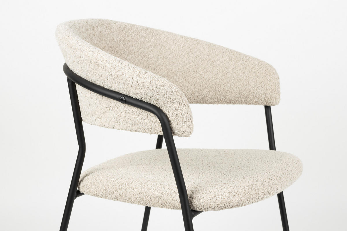 ESSZIMMERSTUHL Zeri - Beige - 51.5/59.5/79 cm - 2er-Set - Beige, Metall (59.5/79/51.5cm)