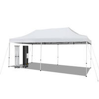 FALTPAVILLON 3x6m Weiß - Weiß, Kunststoff (300/330/600cm) - COSTWAY