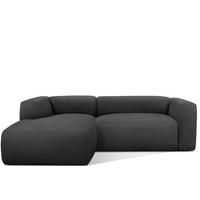 ECKSOFA LINKS BUFFO, Dunkelgrau - Dunkelgrau, Holz/Holzwerkstoff (225/176cm) - KONSIMO®
