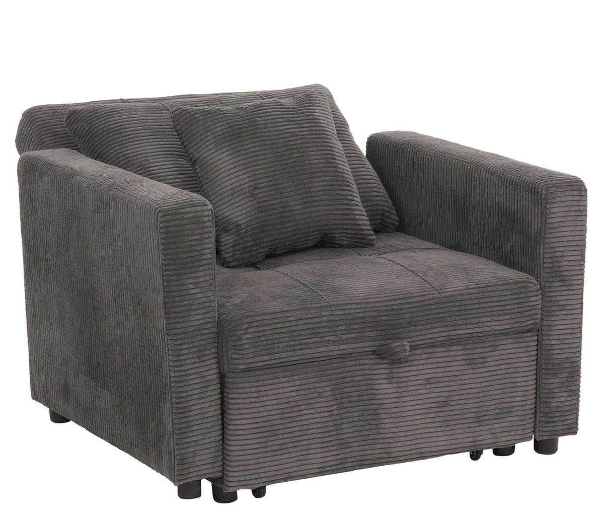 SCHLAFSESSEL Grau - Grau, Textil (100/86/88cm) - MCW