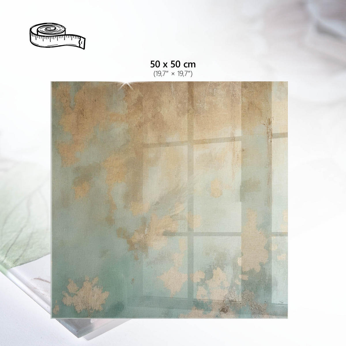 TISCHPLATTE 50x50 cm – Hintergrund für innere Ruhe - Braun, Glas (50/50/0.4cm) - Wallfluent