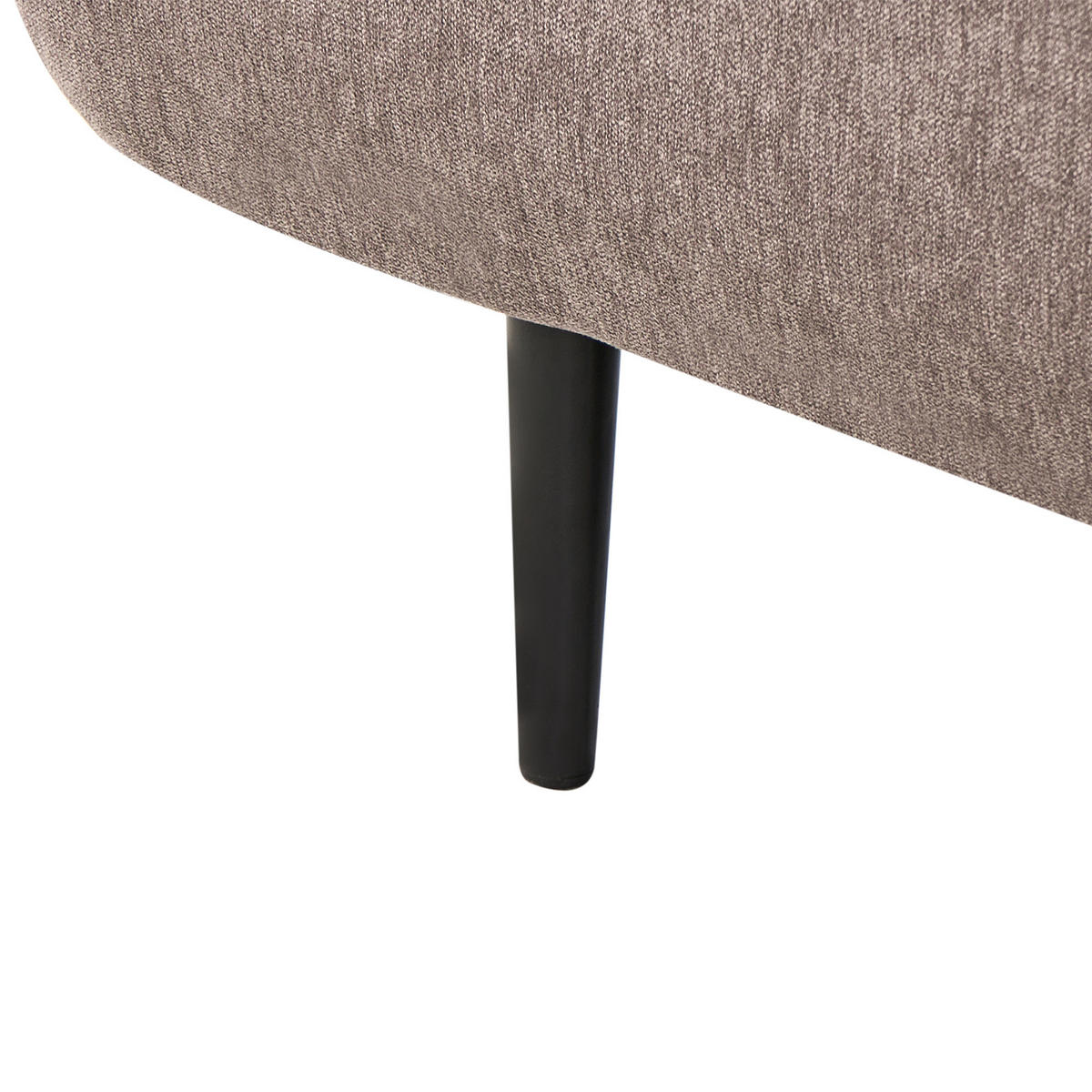 ČALOUNĚNÉ LEHÁTKO CHAISE LONGUE PRAVOSTRANNÉ Látka Světle hnědé Chevannes - černá/hnědá, textil (138/74/77cm) - Beliani