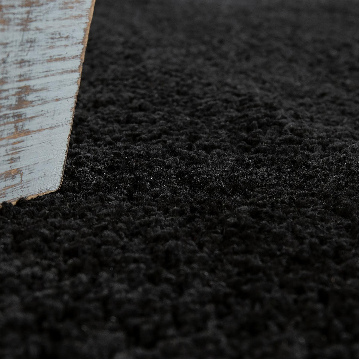 HOCHFLORTEPPICH 80/80 cm Sky 250 - Schwarz, Textil (80/80cm) - Paco Home
