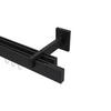 INNENLAUF-GARDINENSTANGEN-SET Smartline Lox 200 cm, 2-läufig, 14x35 mm Schwarz - Schwarz, Metall (200cm) - INTERDECO