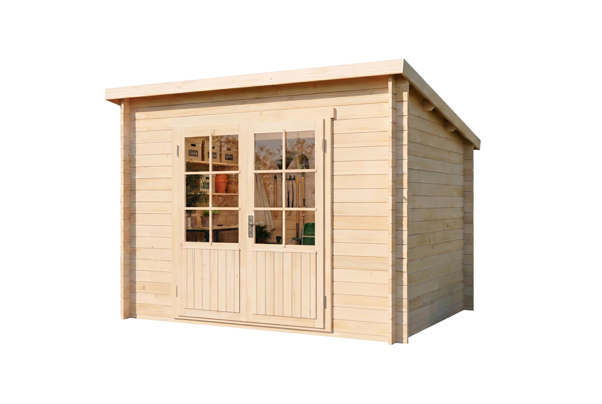 Alpholz Gartenhaus Natur 300x228x272 cm