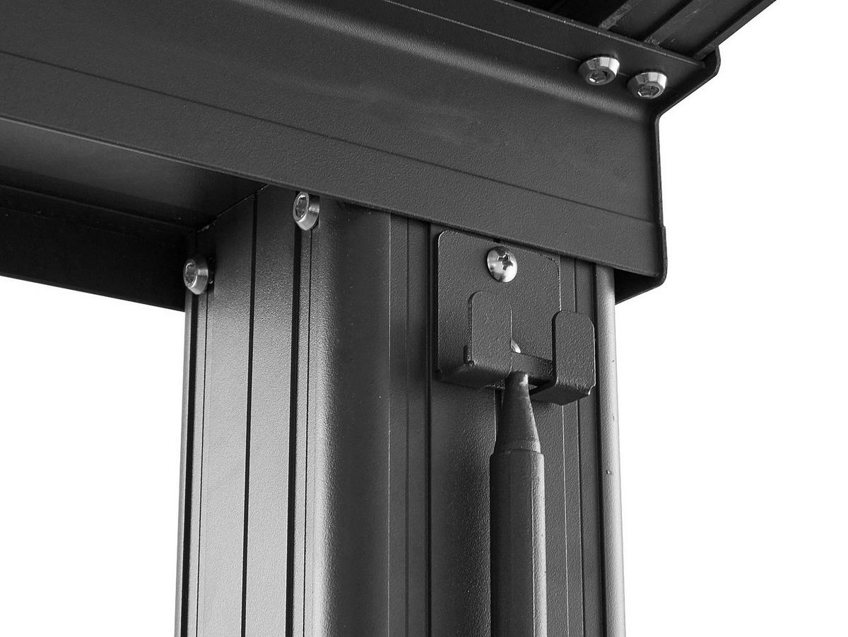 ANLEHNENDE Pergola - 880cm x 300cm - Polycarbonat - anthrazitgrau - IZEDA - Anthrazit, Kunststoff (880/200/300cm) - Vente-Unique