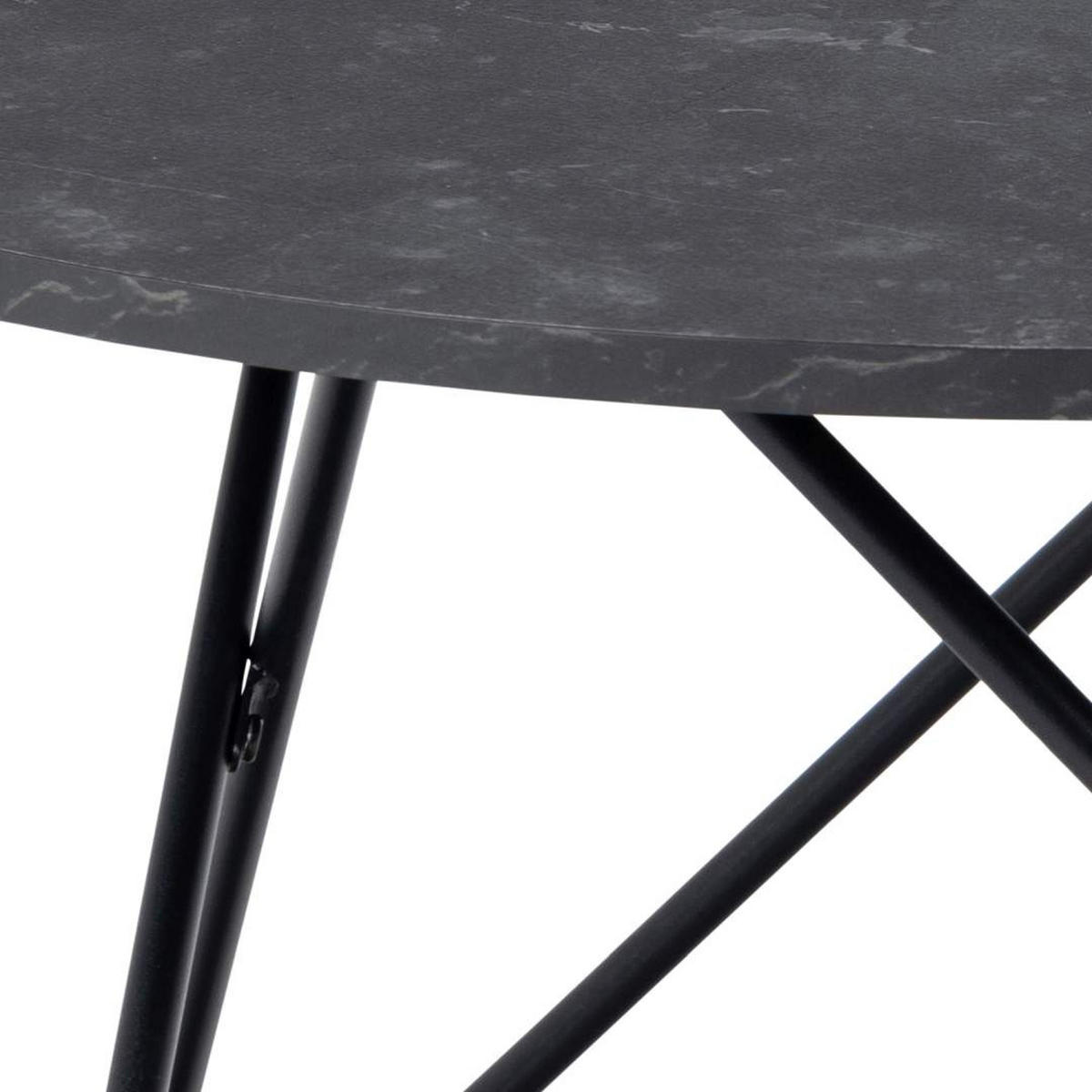 COUCHTISCH, Wyre, Schwarz, MDF, 80 x 80 x 45 cm - Schwarz, Holzwerkstoff/Metall (80/80/45cm) - ebuy24
