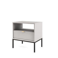 NACHTTISCH STELLARE 54/56/39 cm Grau - Grau, Holzwerkstoff (54/56/39cm) - MASSENO